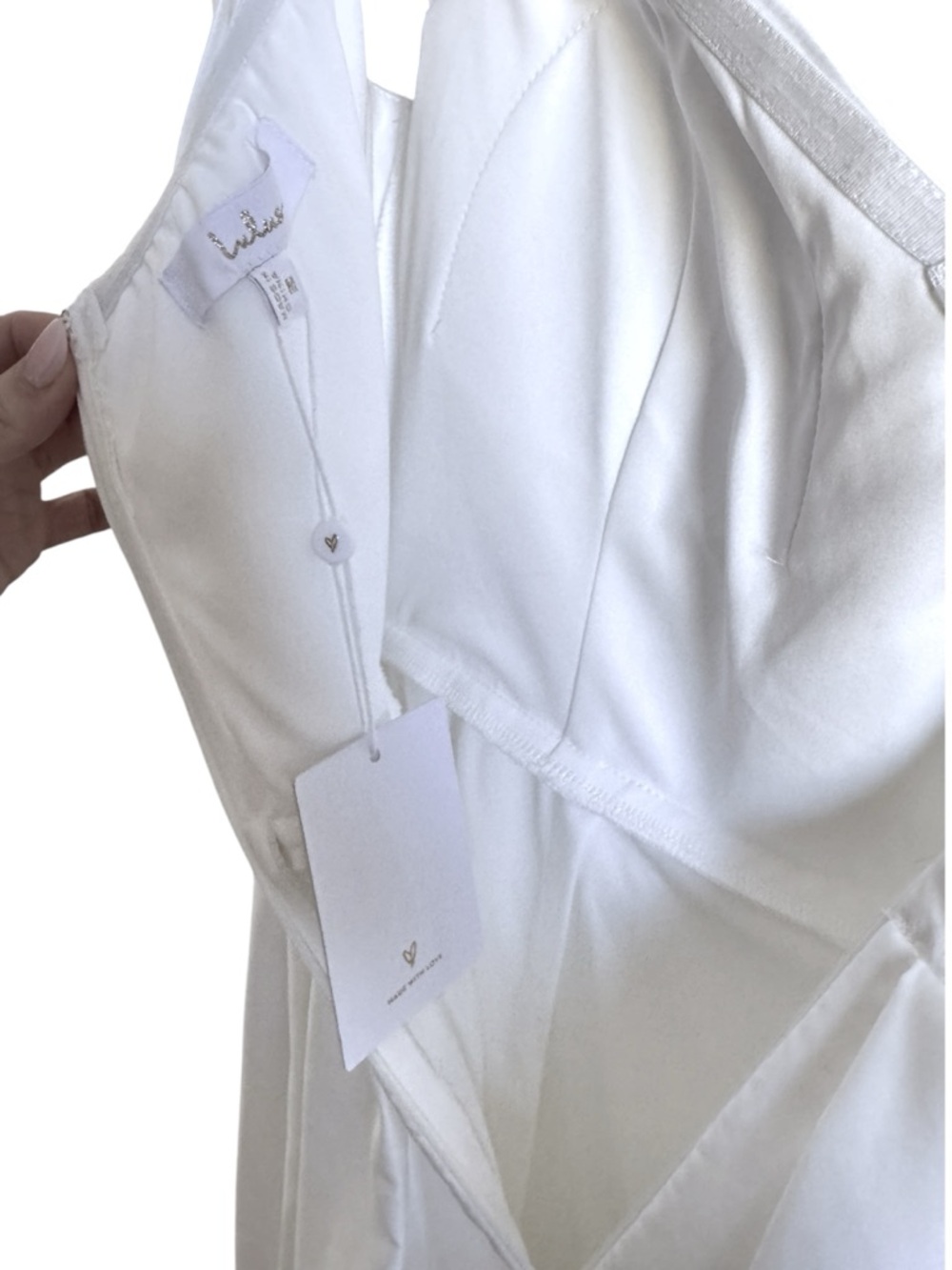 Lulus Extraordinary Vow‎ White Off Shoulder Maxi Dress Size M NWT bridal dress - Picture 9 of 10